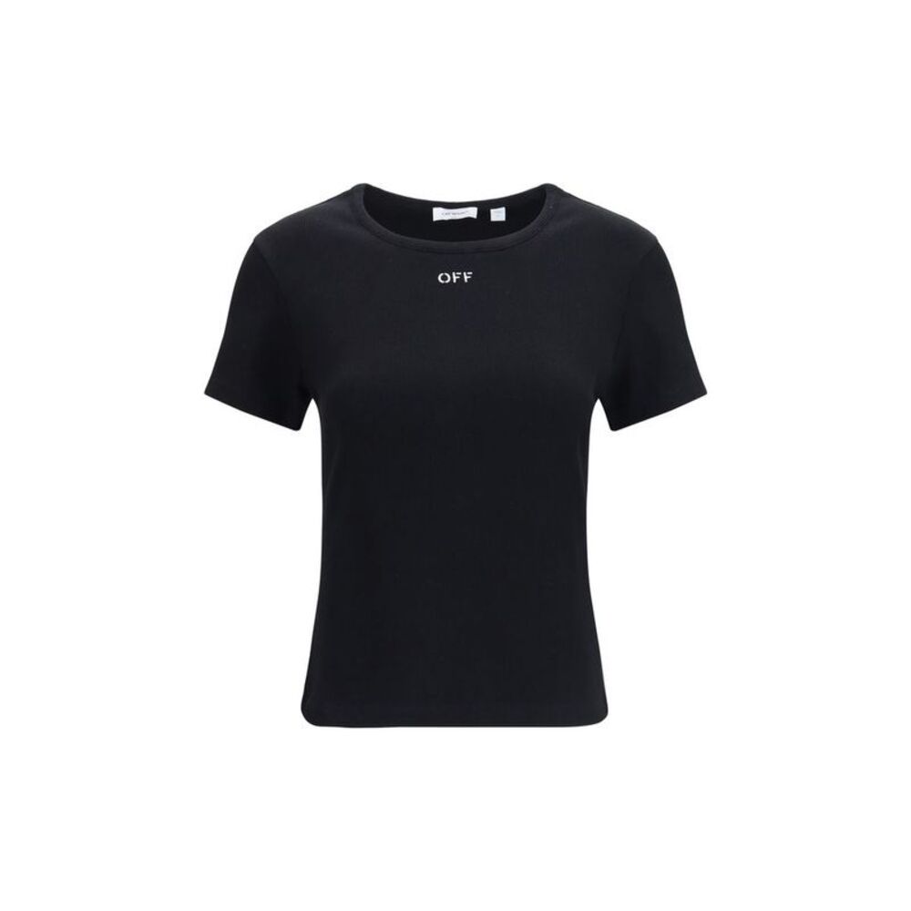 Off-White Black Cotton Women's T-Shirt
